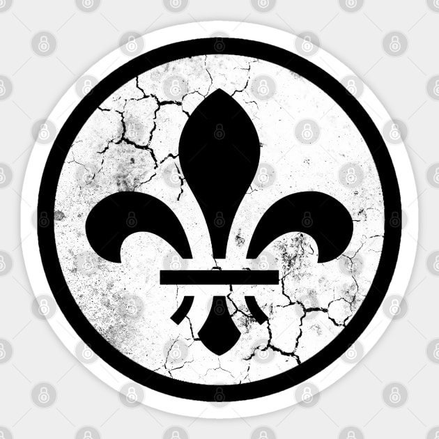 St Louis Flag Fleur de Lis Sticker by E